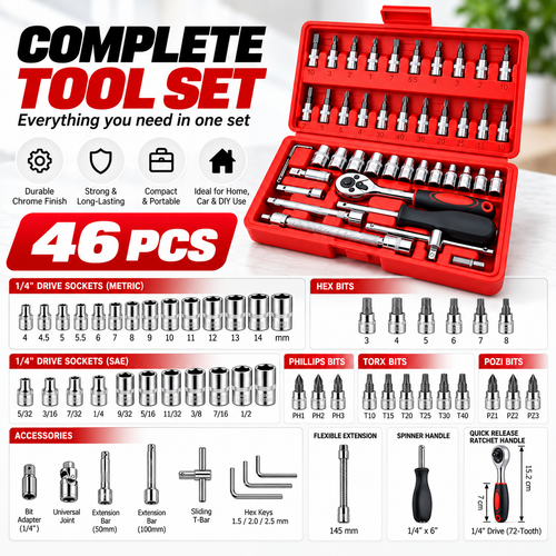46 in 1 Multi Purpose Tool Kit
